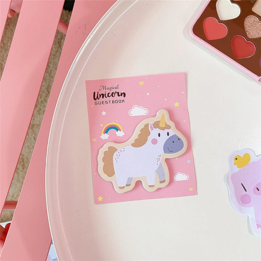 Giấy nhớ ghi chú, giấy note hình chú ngựa unicorn dễ thương