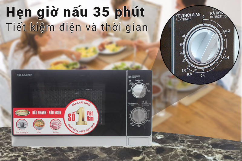 Lò Vi Sóng Sharp R-205VN - 20L - Hàng chính hãng