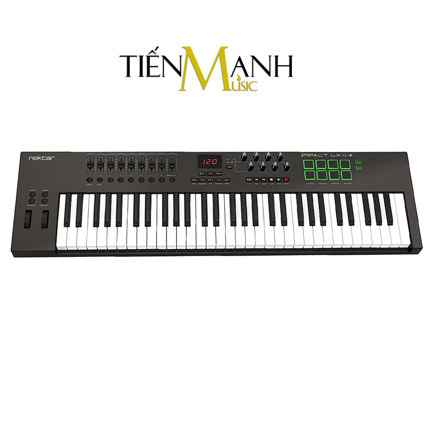 Nektar LX61+ Midi Keyboard Controller 61 Phím Cảm ứng lực Bàn phím sáng tác - Sản xuất âm nhạc Producer LX61 Hàng Chính Hãng - Kèm Móng Gẩy DreamMaker