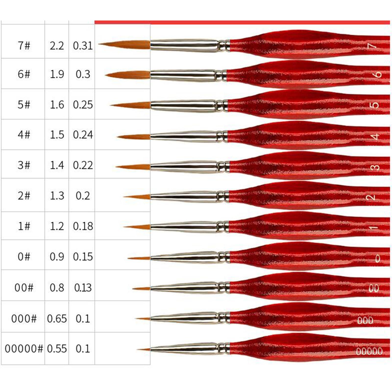 Micro Fine Detail Paint Brushes Set for Artist Acrylic Aquarelle 11 Brushes Set
