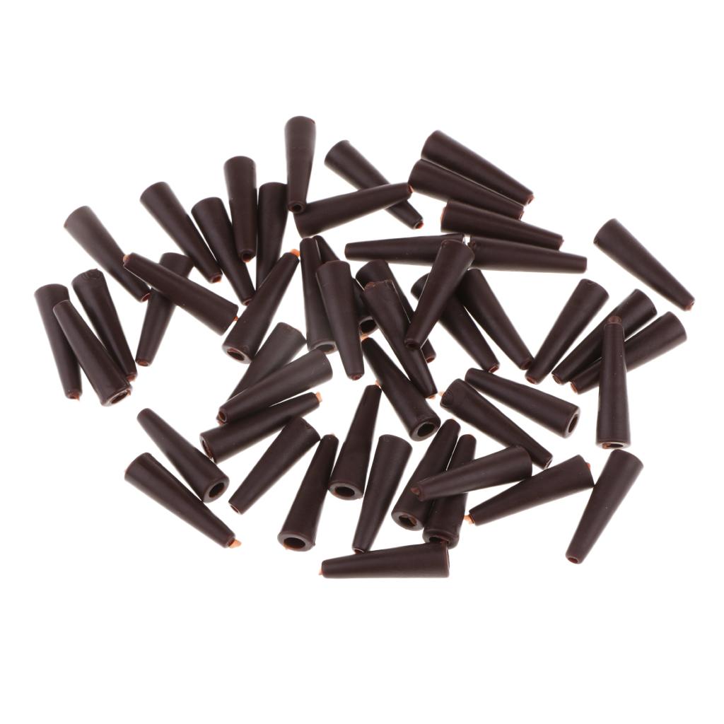 2x50pcs Tail Rubber Tubes for Saftey Lead Clips Carp Fishing Rig Sleeves 20mm