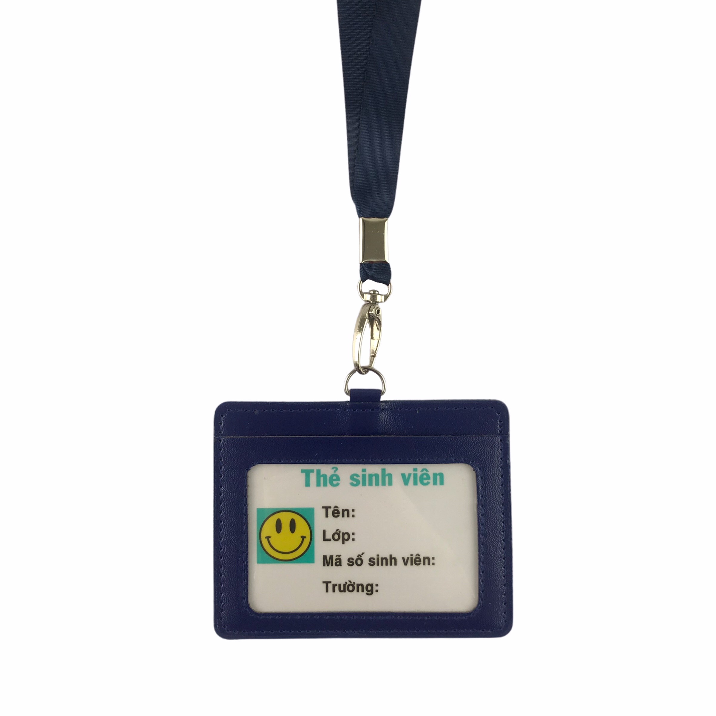 Dây đeo thẻ lụa 1.5cm đầu móc xoay (100)