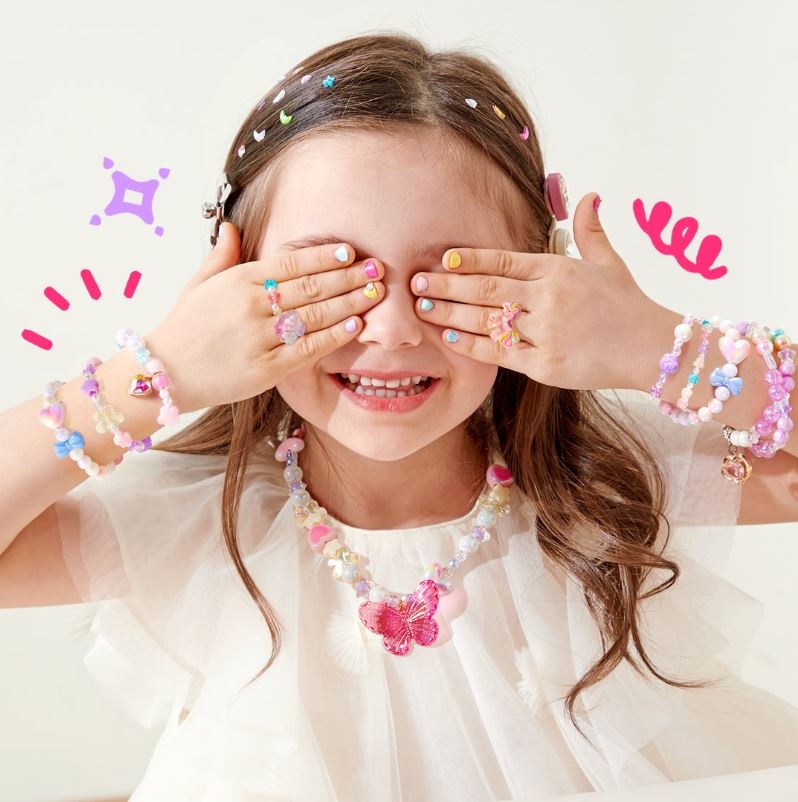 Đồ Chơi Charm Thiết Kế Vòng Cổ, Vòng Tay Cho Bé Gái DIY Mideer Charm Bracelet Making Kit