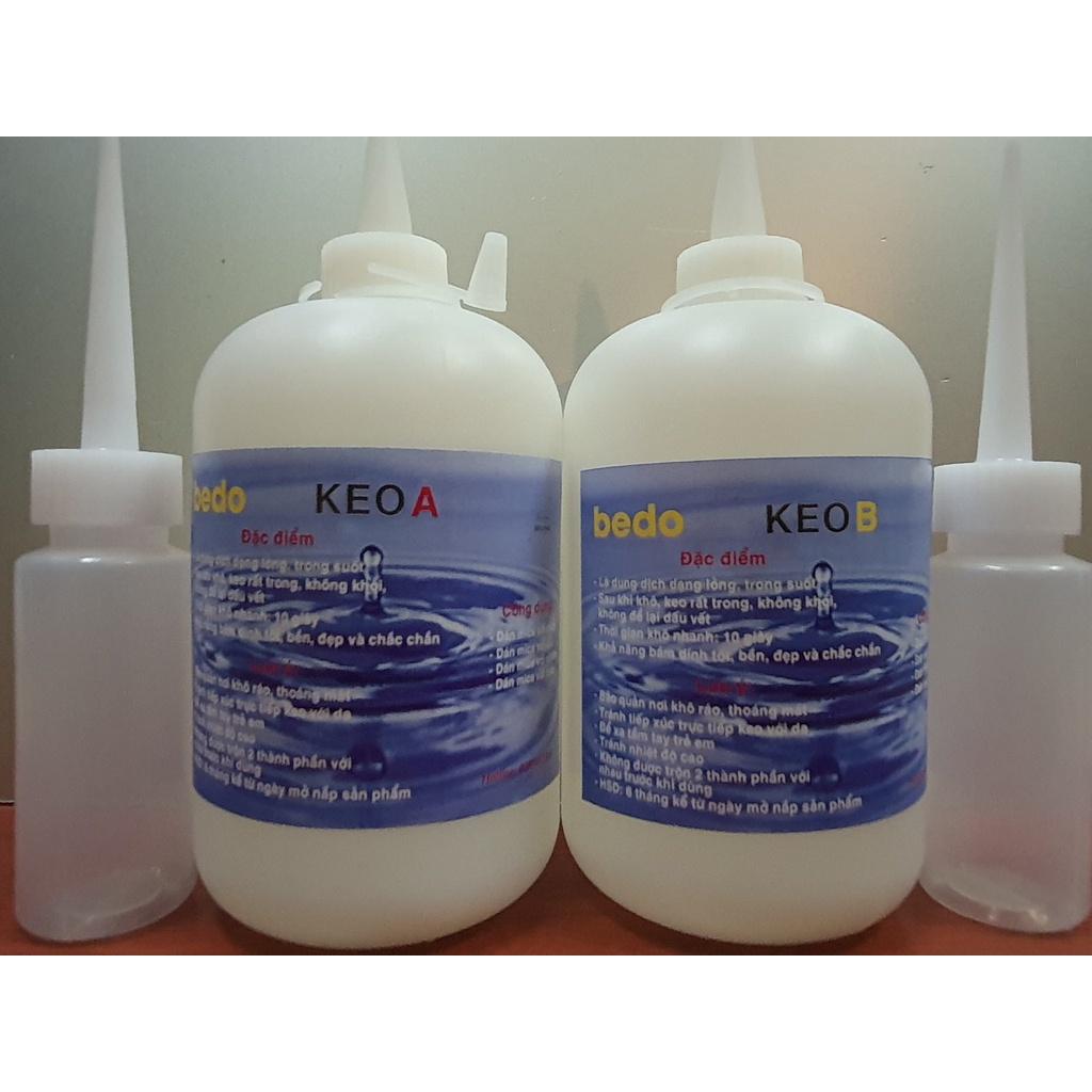 Keo dán ab 2 thành phần, trong suốt