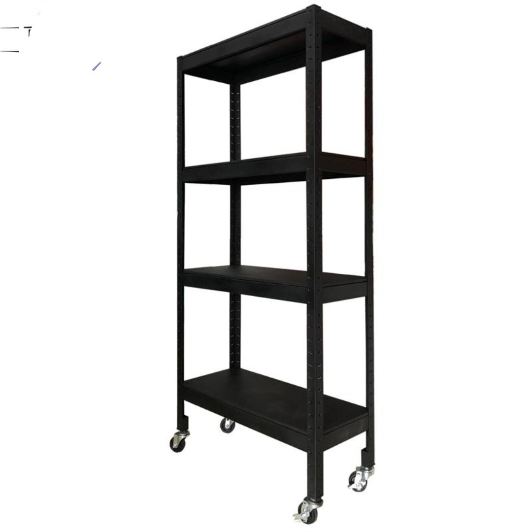 Kệ có bánh xe 4 tầng đa năng 76cm màu đen