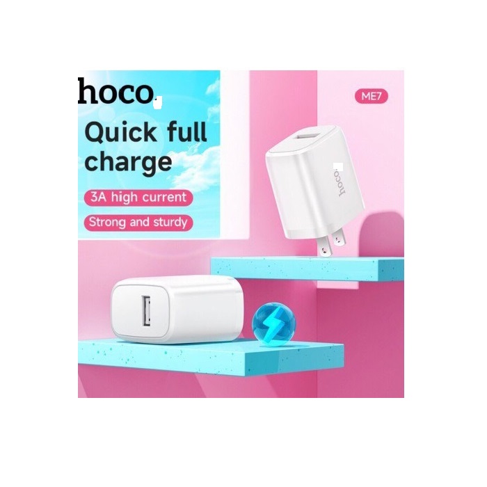 Cốc Sạc Nhanh Dành Cho Hoco. ME7 3A 1 Cổng USB 15W Hàng Chính Hãng