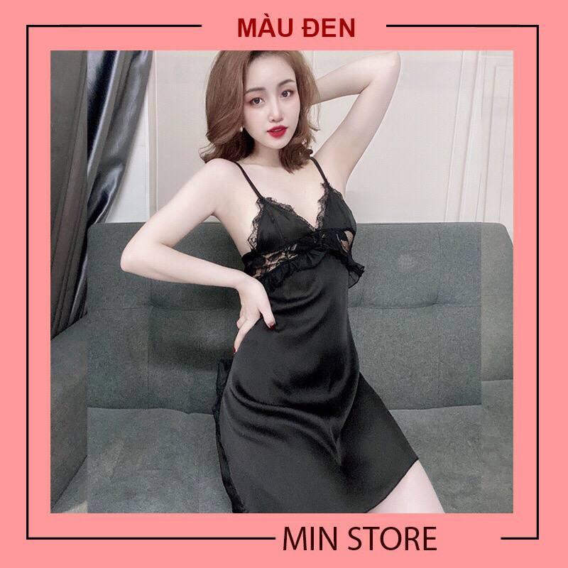 Váy ngủ sexy 2 dây gợi cảm lụa satin mã VN1010