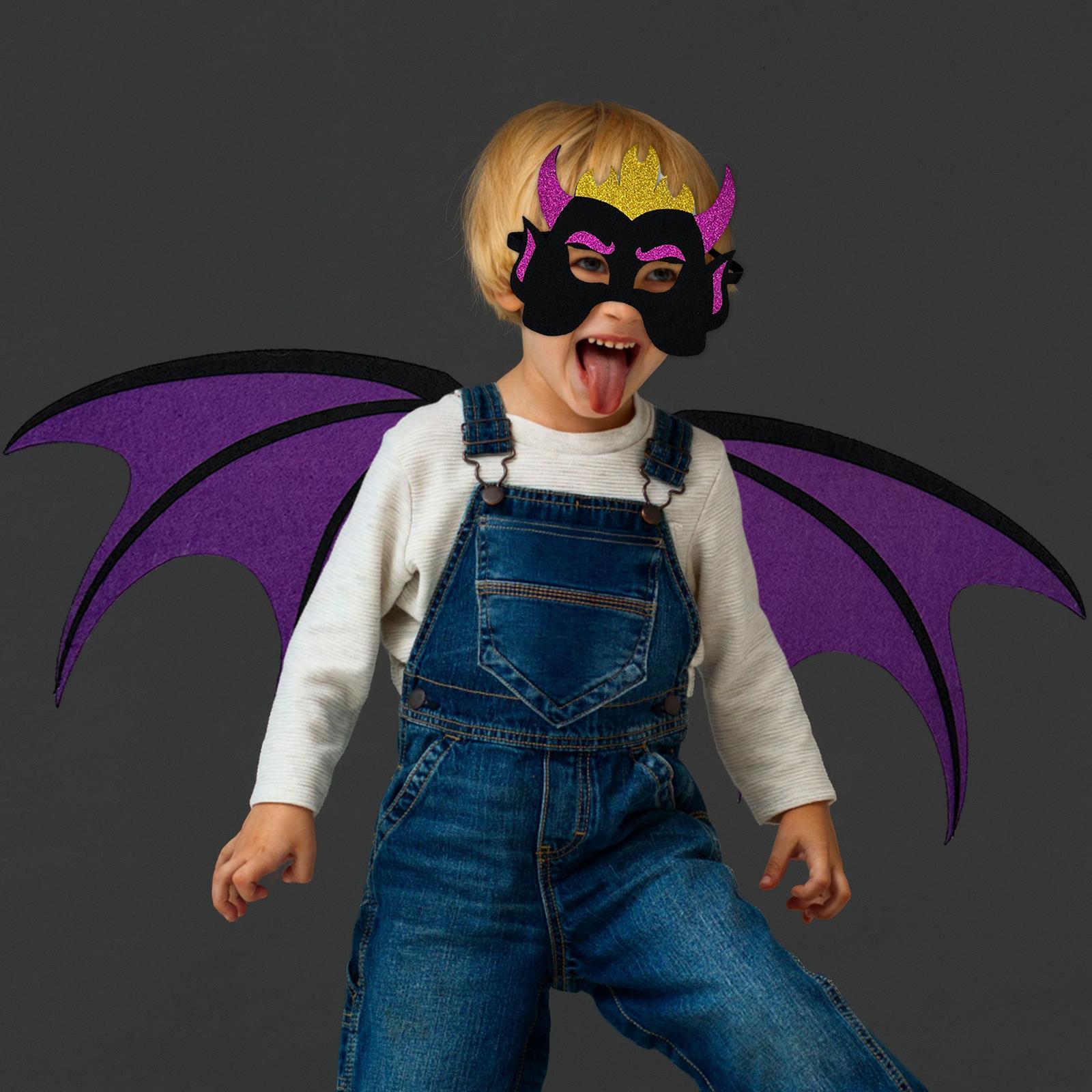 Kids Devil Costume Wing of Devil and Pretend Play Props Role Playing Costume Devil Costume Accessories for Stage Performance Cosplay Teens