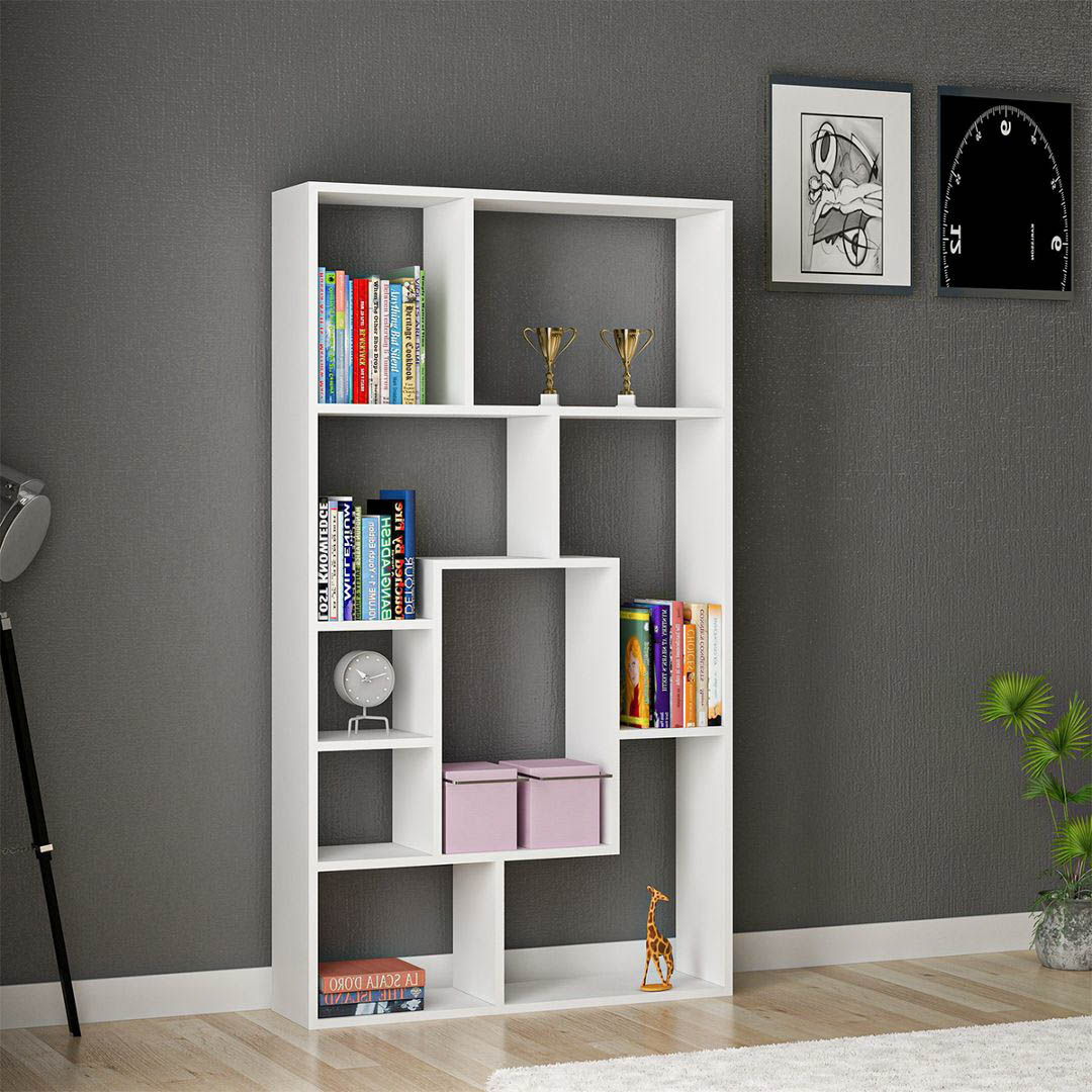 Giá sách bằng gỗ đẹp chất lượng cao SMLIFE Bianco