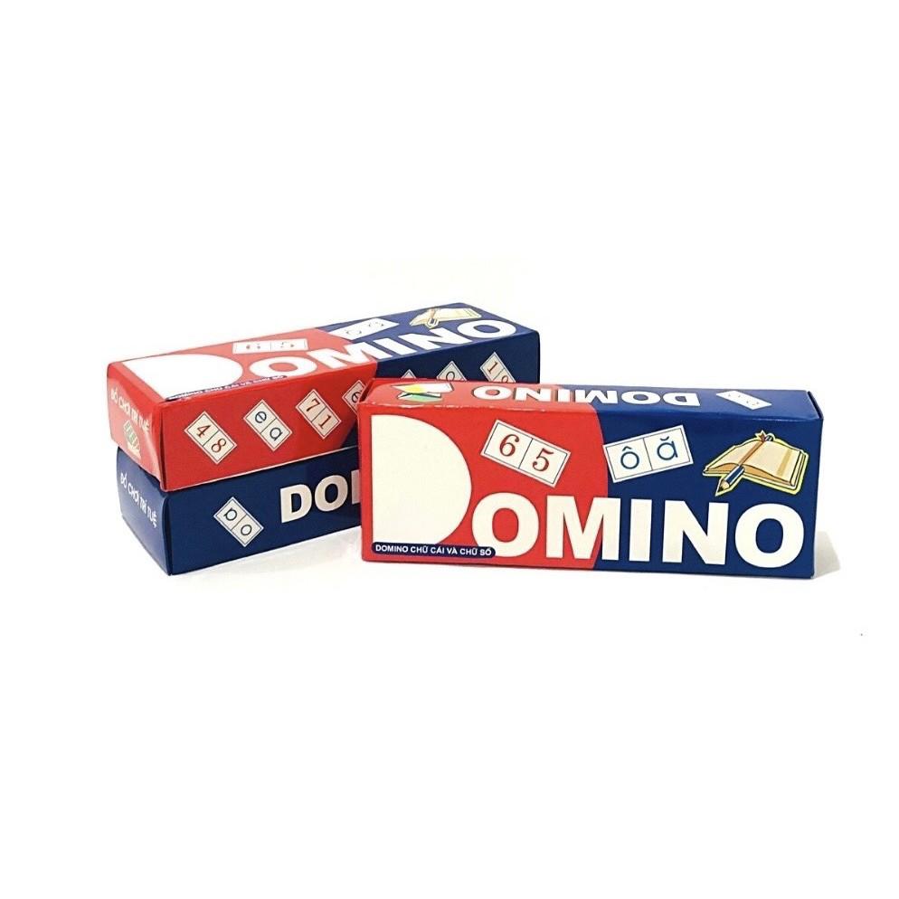 Domino học chữ cái và số dành cho trẻ đồ chơi mầm non thông tư 02