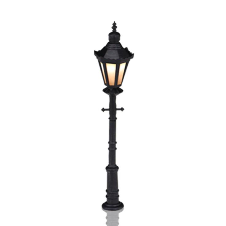 Mô hình cột đèn bát giác bóng LED tỉ lệ 1:25 trang trí sa bàn, tiểu cảnh, terrarium, DIY