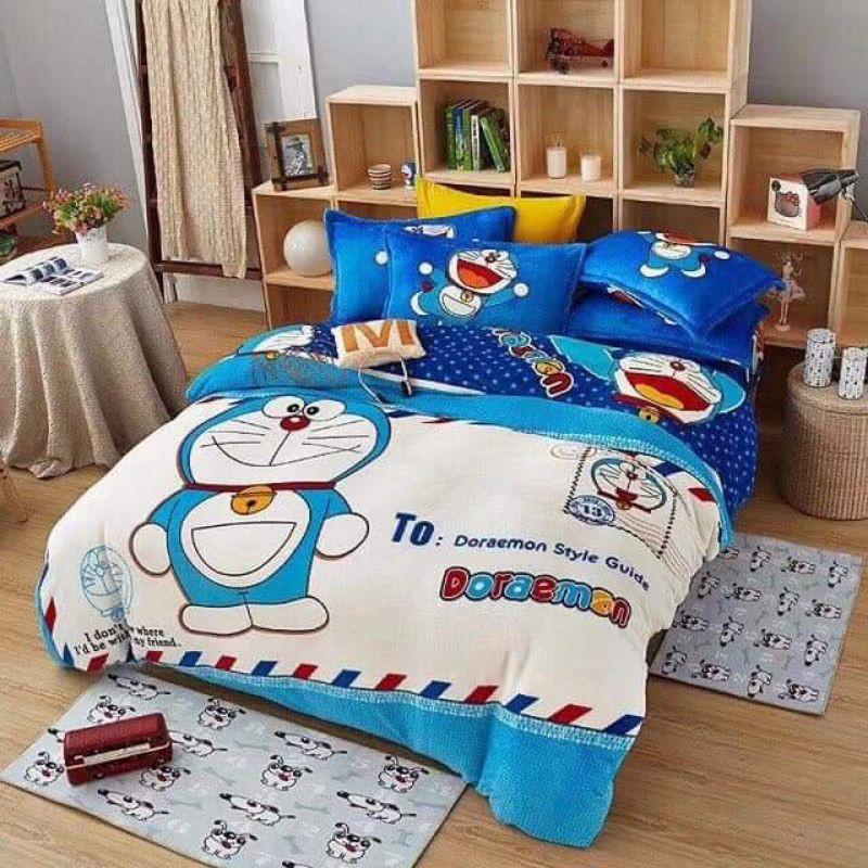 Sét chăn ga nỉ nhung mềm ấm êm