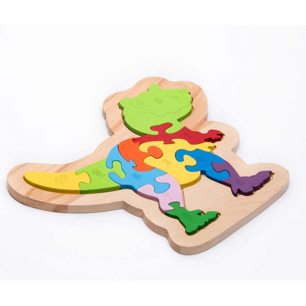Đồ chơi gỗ tranh ghép Puzzle Khủng long bạo chúa T -rex