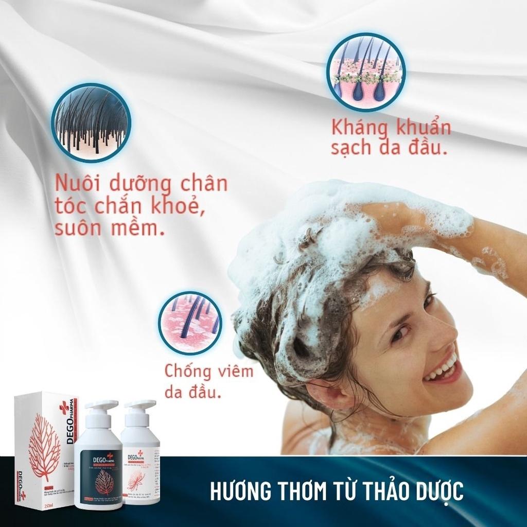 Dầu Xả Dược Liệu Gừng Đỏ DEGO PHARMA 250ml - Phục Hồi Tóc Hư Tổn &amp; Giảm Rụng Tóc