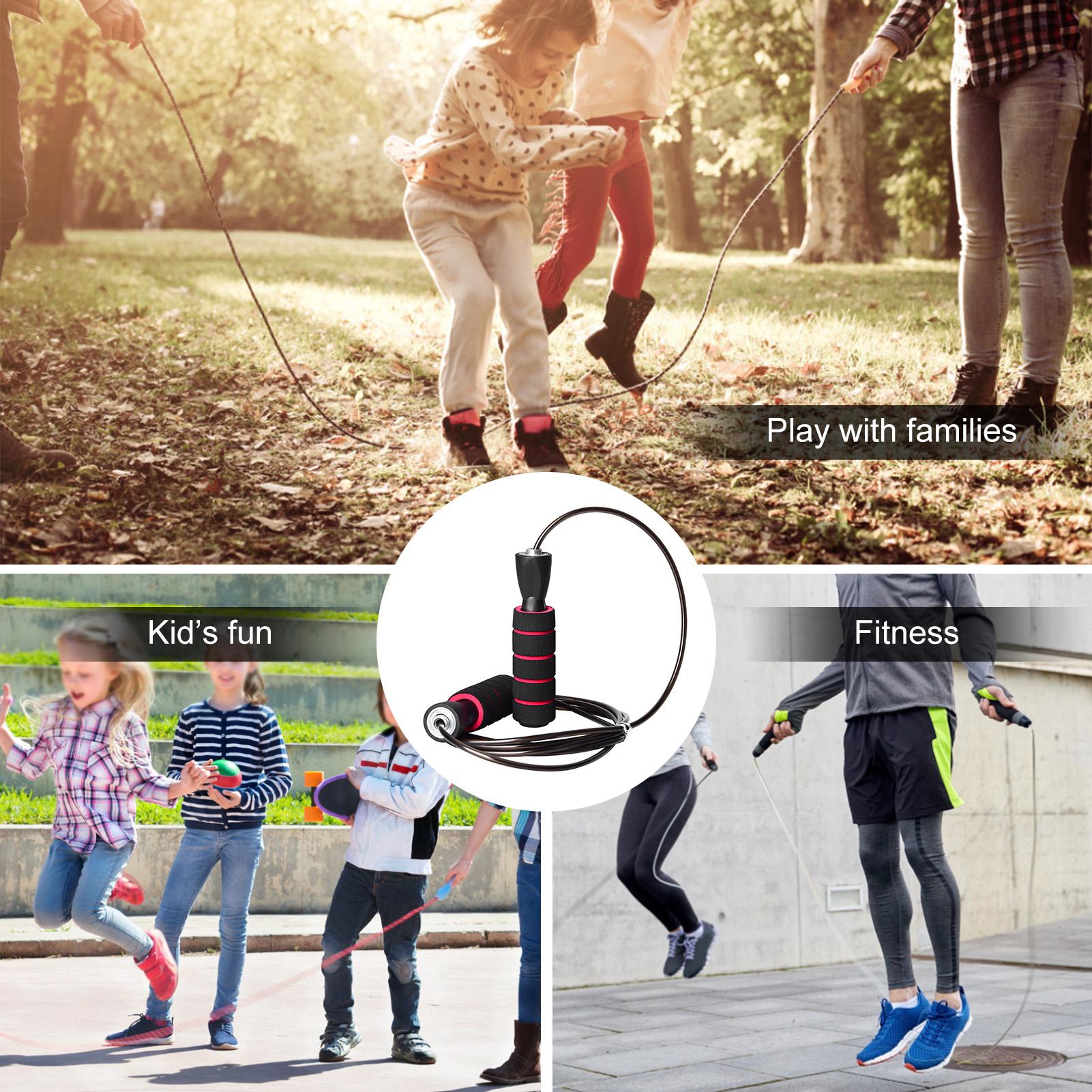 Dây nhảy có thể điều chỉnh, tay cầm thép cho nam nữ, trẻ em tập thể thao