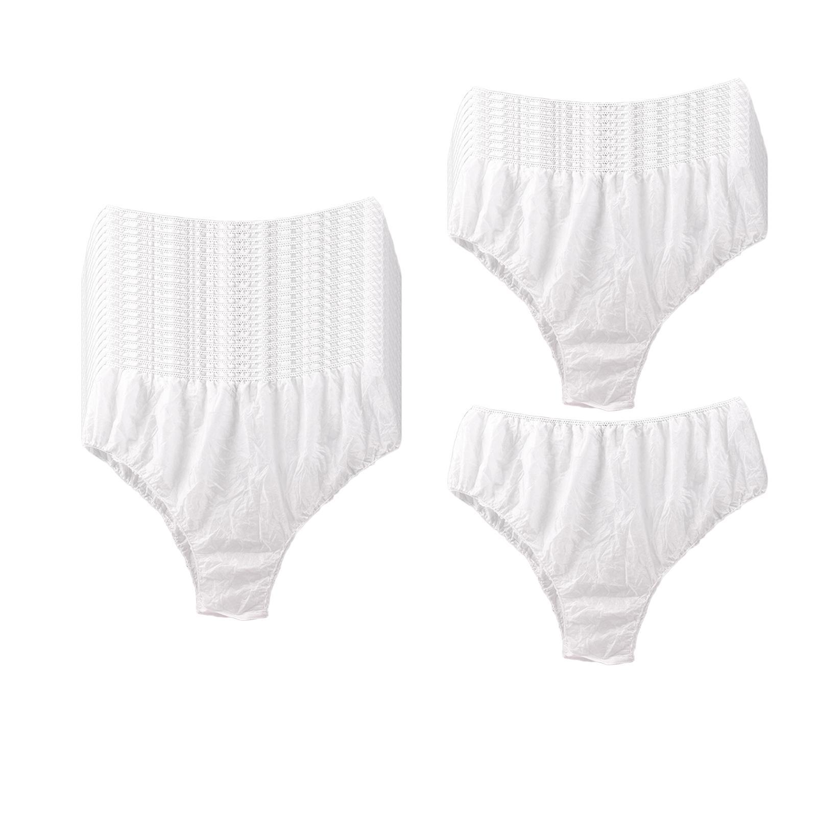 30x Disposable Underwear Panties Handy Elastic Waistband for Hotel Travel