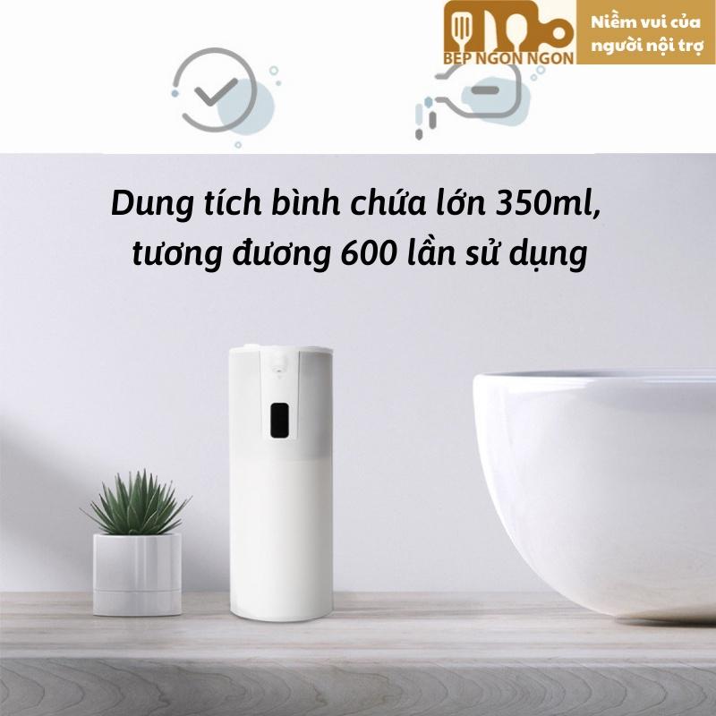 Máy xịt khử khuẩn, rửa tay cảm biến tự động để bàn cao cấp P6 dung tích 350ml, dùng pin siêu tiện lợi