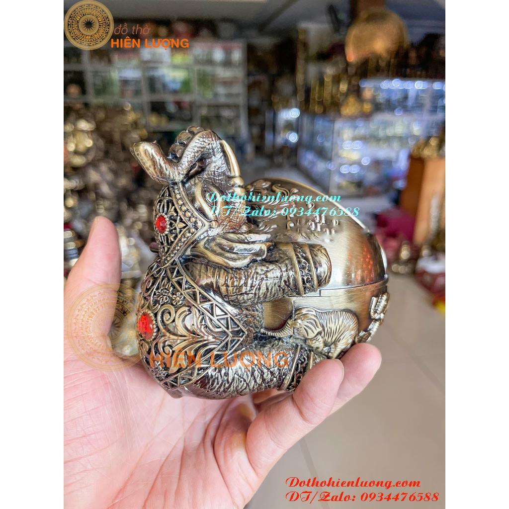 Gạt Tàn Voi Ôm Bằng Đồng - Quà Tặng Phong Thủy Đẹp