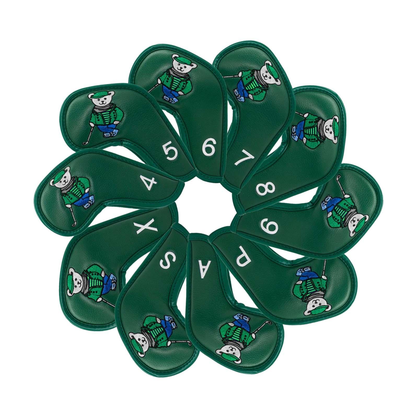 10Pcs Golf Iron Headcover Protector Guard Outdoor Sports Golf Accessories 4-9,P,S,A,X Gift for Golfers Golf Wedge Covers Club Head Cover