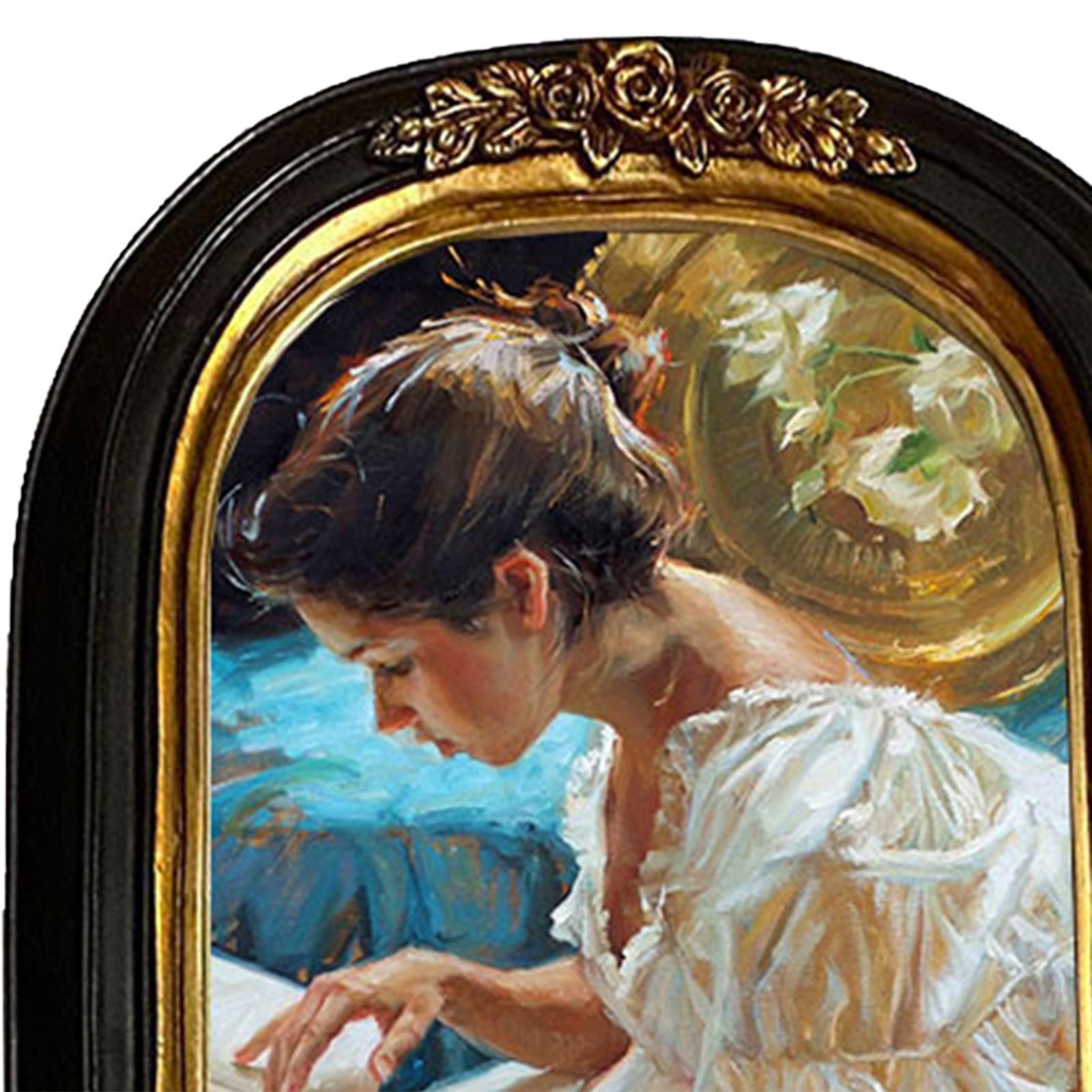 Retro Resin Photo Display Frame Tabletop Wall Hanging for Family Portrait