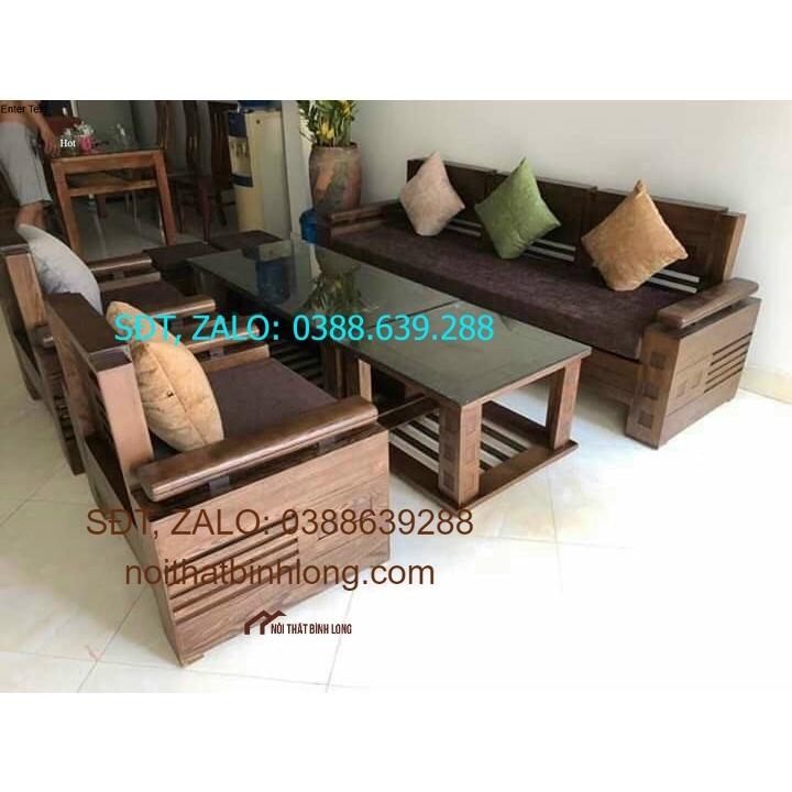 Bộ bàn ghế sofa phòng khách gỗ sồi Mỹ