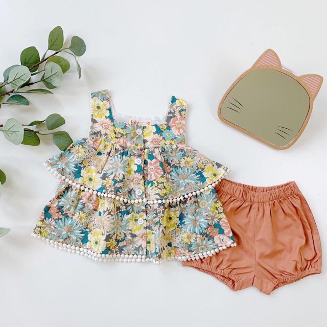 Set bộ hoa 2 dây cho bé gái điệu đà