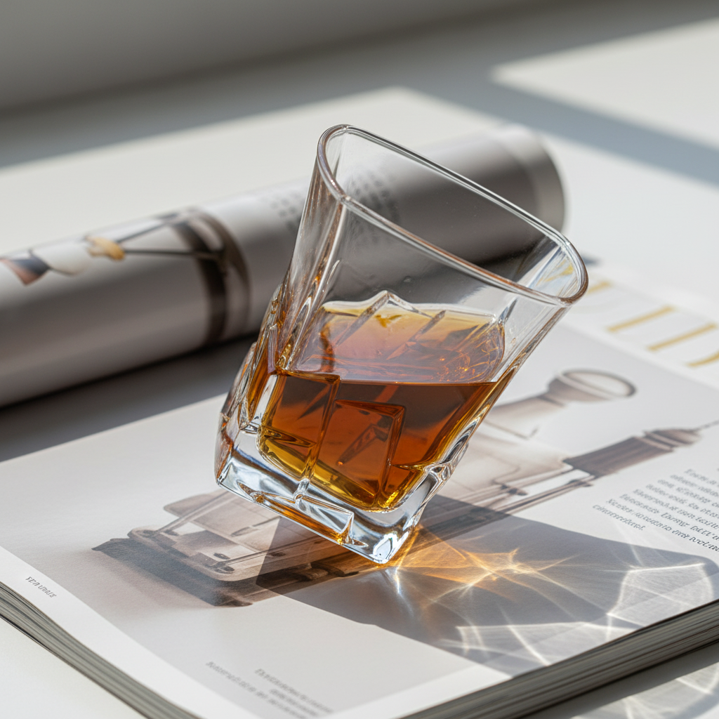 Ly Thủy Tinh Whisky - Cube Base Rocks | 280ml | [LYNOIR_LY039