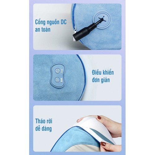 Máy massage lưng cổ vai gáy đa năng Mingzhen MZ-158L, có nhiệt hồng ngoại | OKbuy