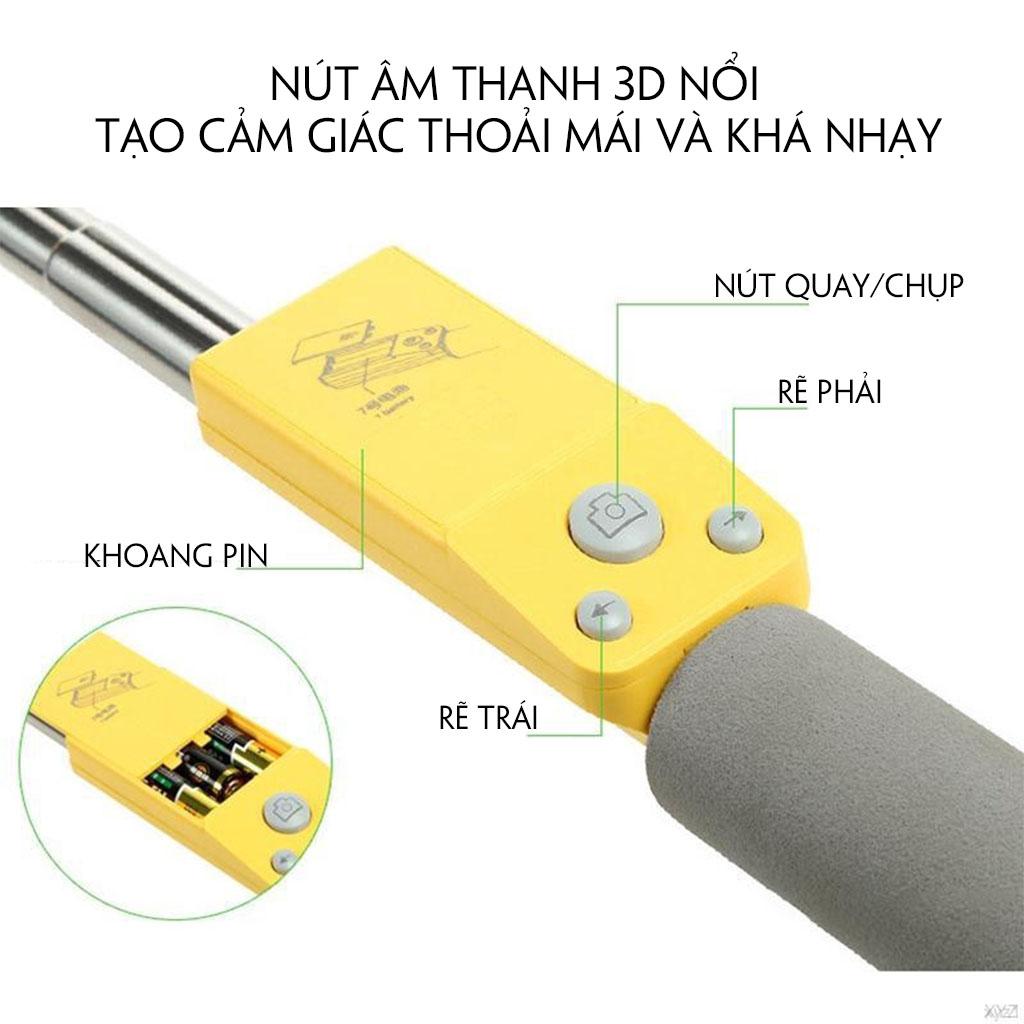 Tay Cầm Chống Rung VINETTEAM R2 360 Độ Thông Minh Quay Ổ Cắm Kéo Dài Cao Cấp Gậy Selfie Bluetooth Không Dây Điều Khiển Từ Xa 4.0 Hỗ Trợ IOS 4.0 Android 2.3 -Hàng Nhập Khẩu