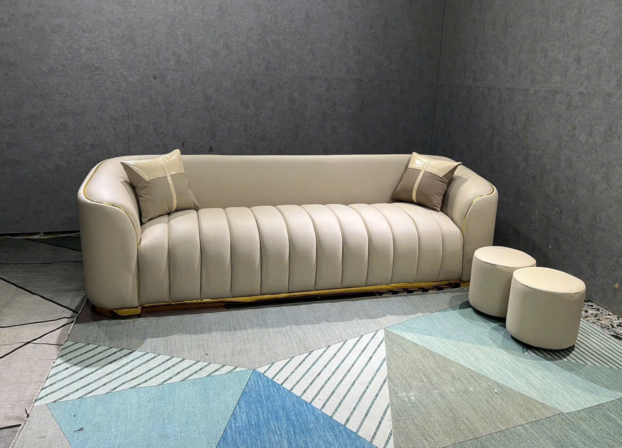 Sofa băng Juno sofa Ocean Park NK2025 KT2m2 kèm 2 đôn tròn