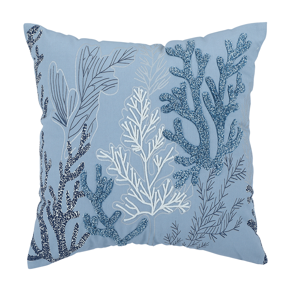 Gối Tựa Trang Trí STARFISH/CORAL Họa Tiết Sao Biển, San Hô Có Dây Kéo 45x45x10 cm | Index Living Mall | Nội Thất Nhập Khẩu Thái Lan