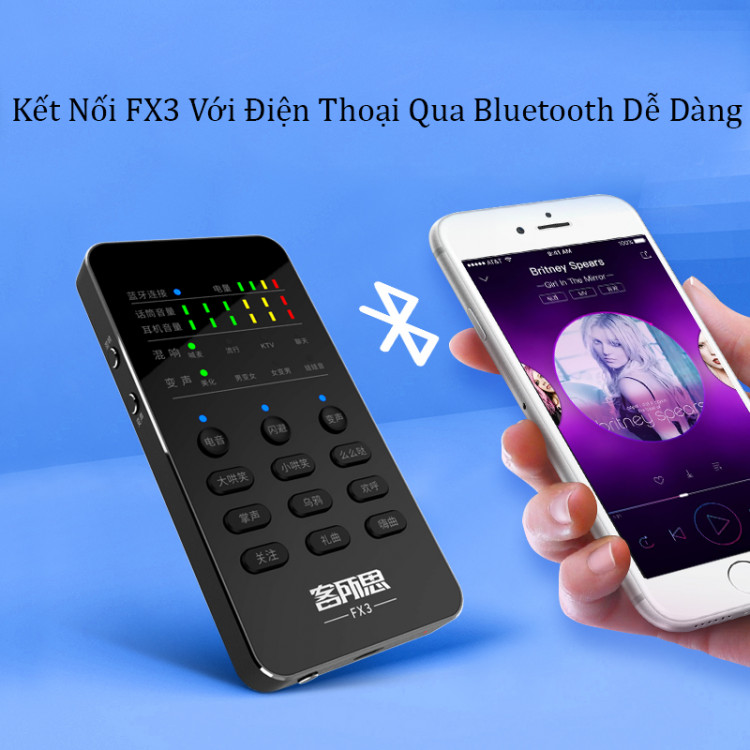 Sound Card Âm Thanh Hát Karaoke Mobile Bluetooth XOX FX3 - Hàng Chính Hãng