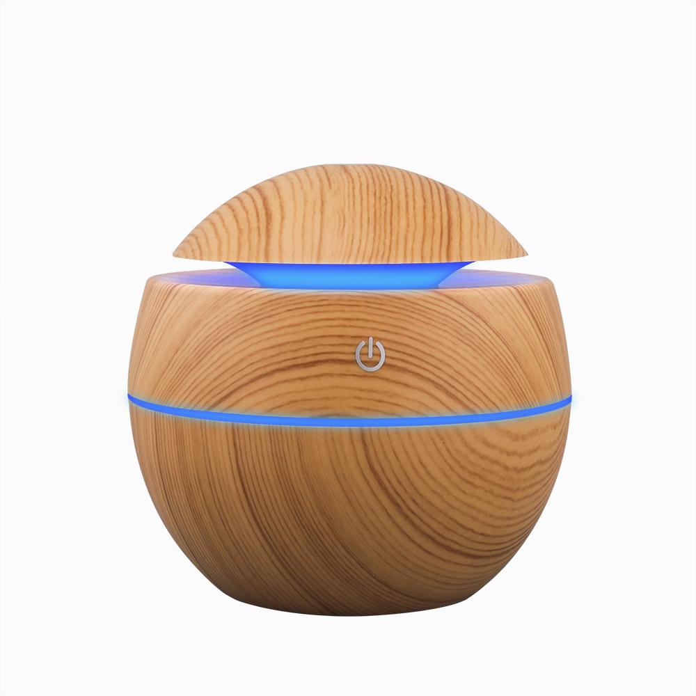 Hạt Gỗ Khuếch Tán Tinh Dầu Siêu Âm Thanh USB Máy Tạo Độ Ẩm Không Khí Thơm Mini Phun Sương Tạo 7 Màu Đèn LED Cho Gia Đình