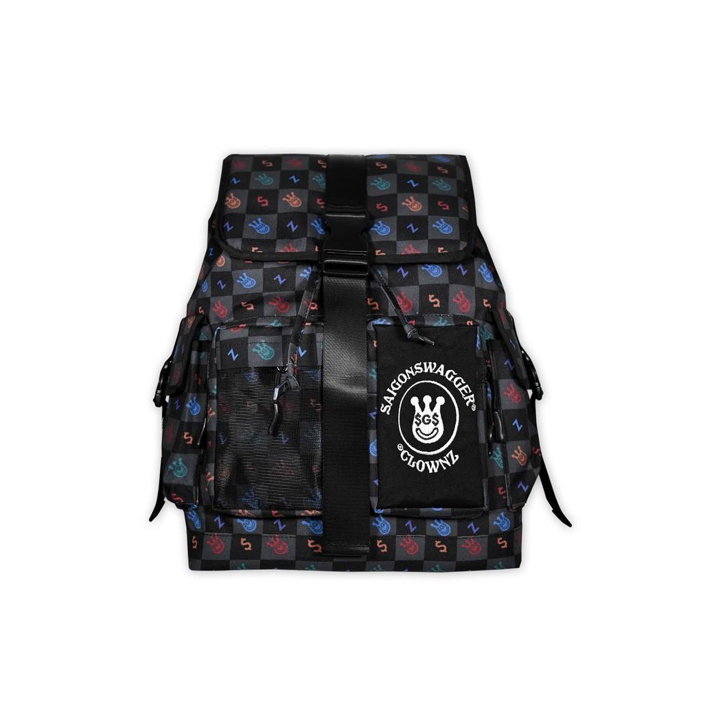 Balo Hoạ tiết Checkerboard SAIGON SWAGGER SGSxClownZ Joke Backpack-Ngăn Chống Sốc Laptop