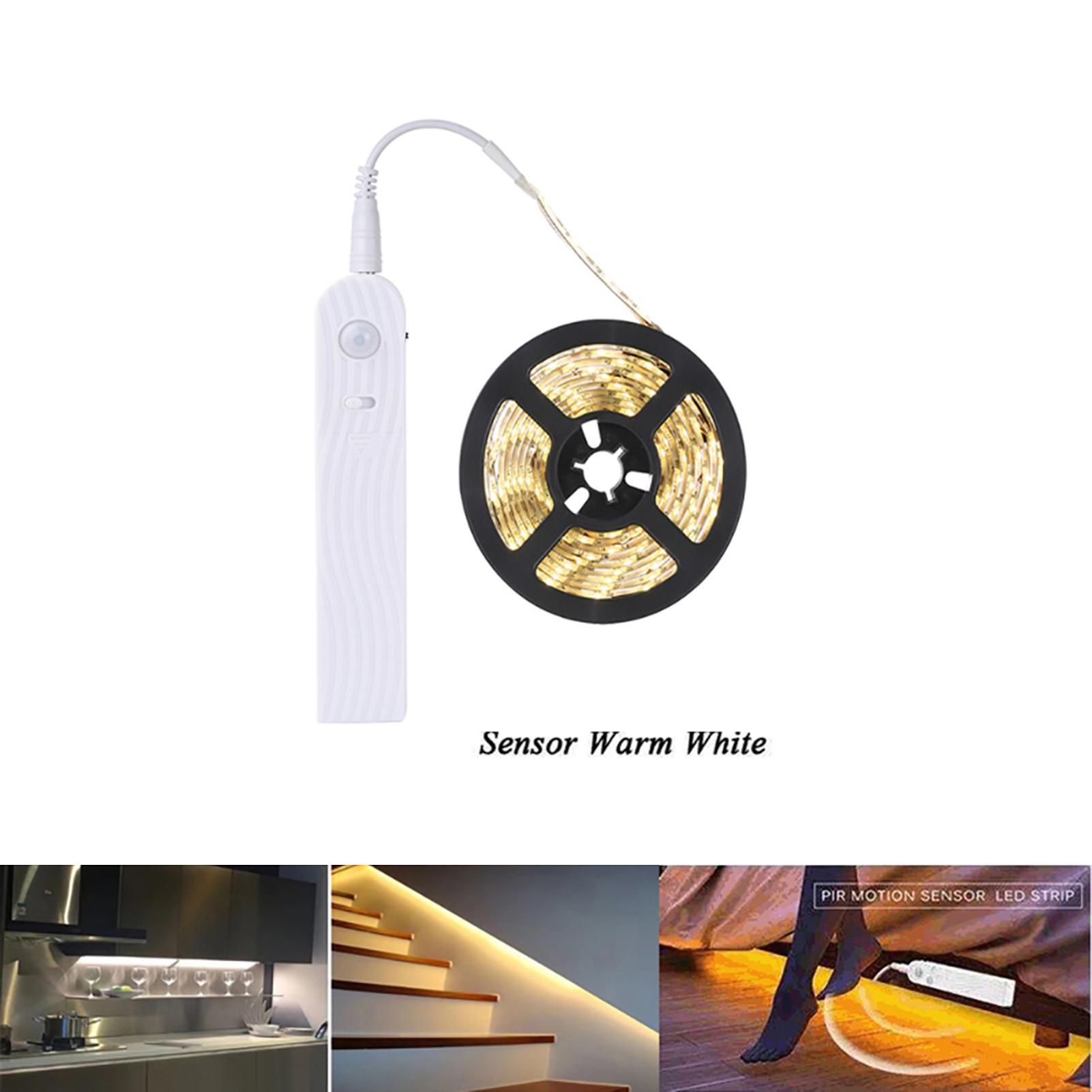Dây đèn LED cảm biến ánh sáng khi có chuyển động, tiết kiệm năng lượng, phù hợp gầm bàn, tủ, giường lan cang