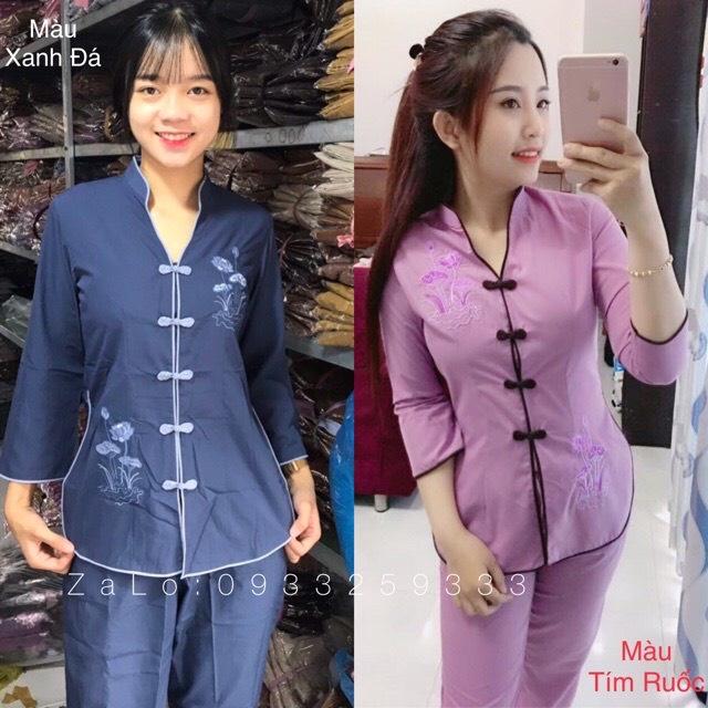 ĐỒ LAM ĐI CHÙA trang nhã  - Xanh Ngọc,Size 1 44 kí trở lại