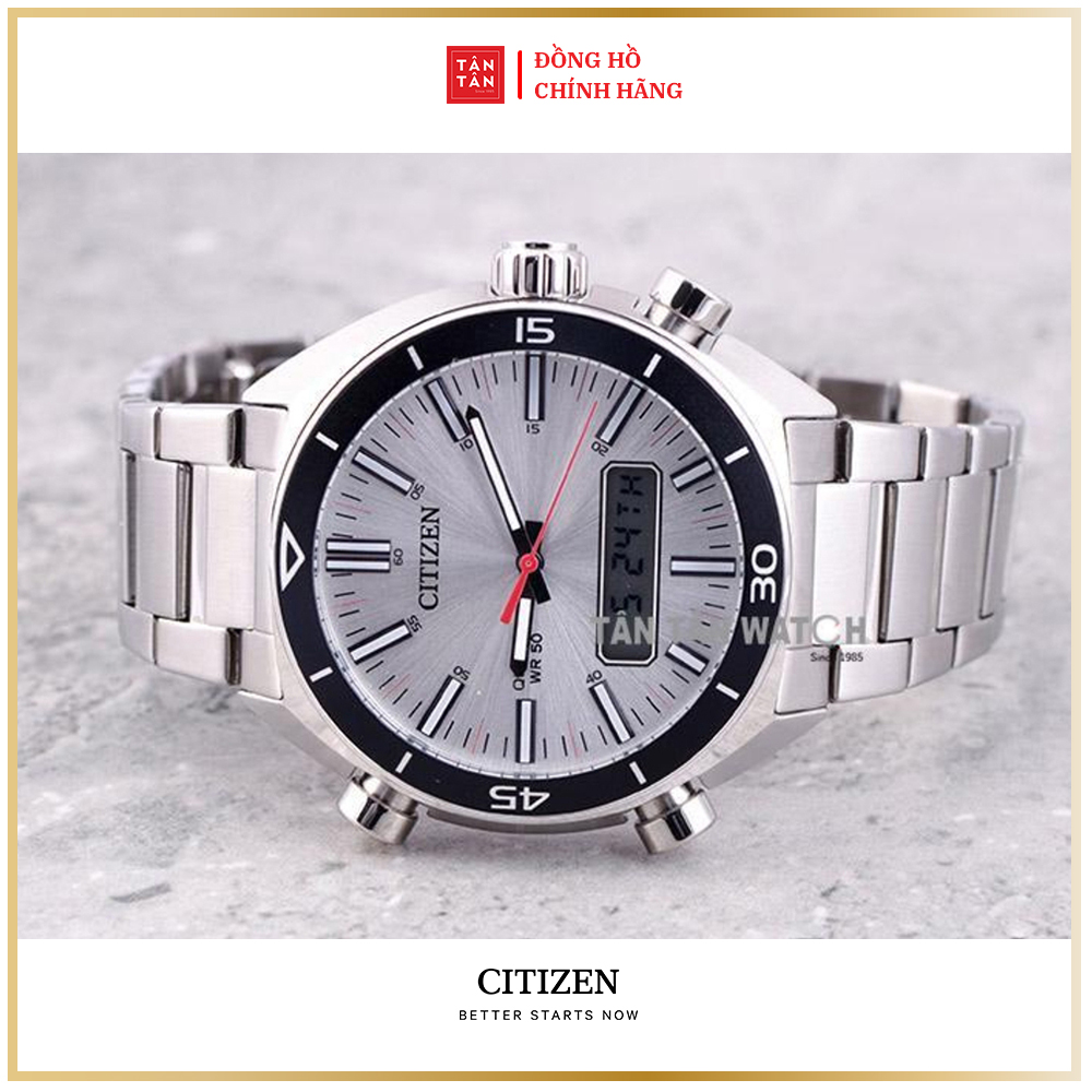 Đồng hồ Nam Citizen Quartz JM5460-51A 45mm