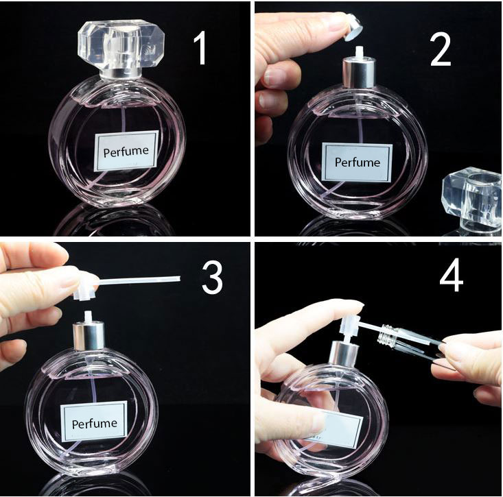Lọ Ống Chiết Nước Hoa Du Lịch 15ml Dạng Son Xoay Kèm 2 Dụng Cụ Bơm