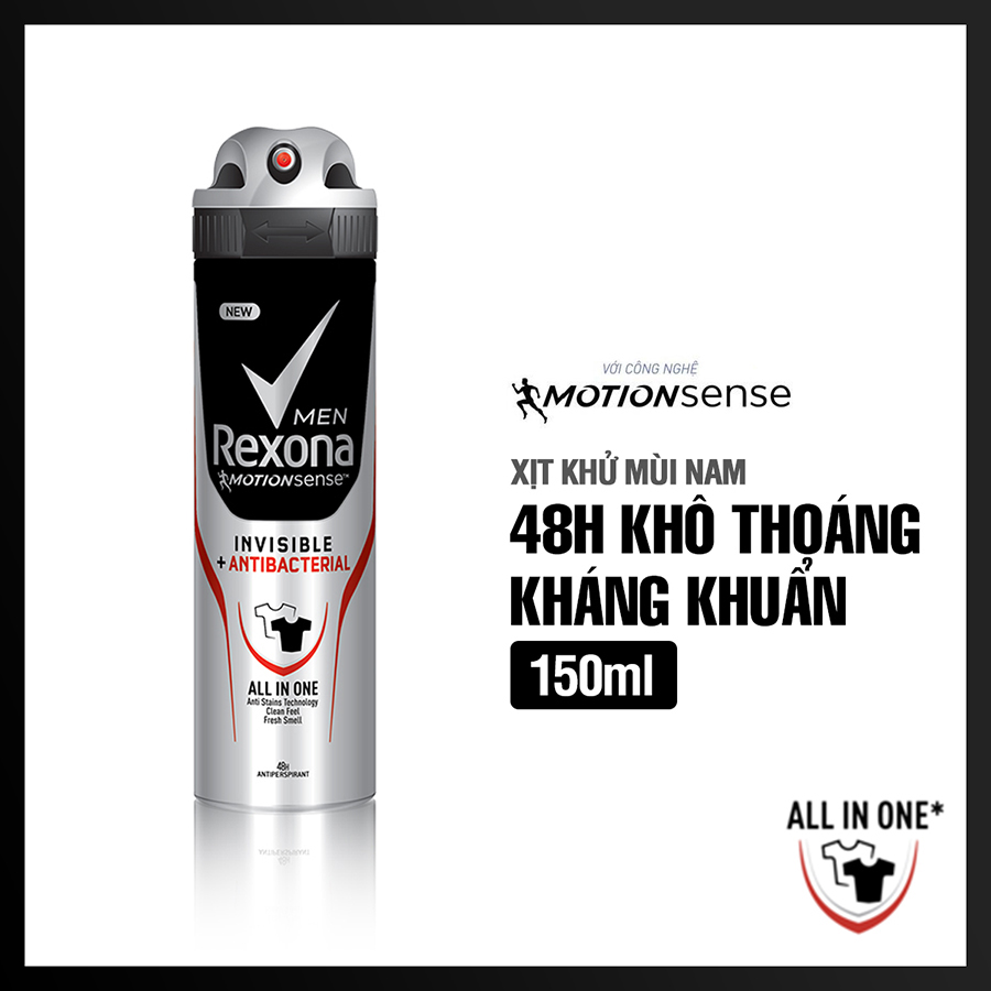 Xịt khử mùi nam Rexona 150ml_ Antibac