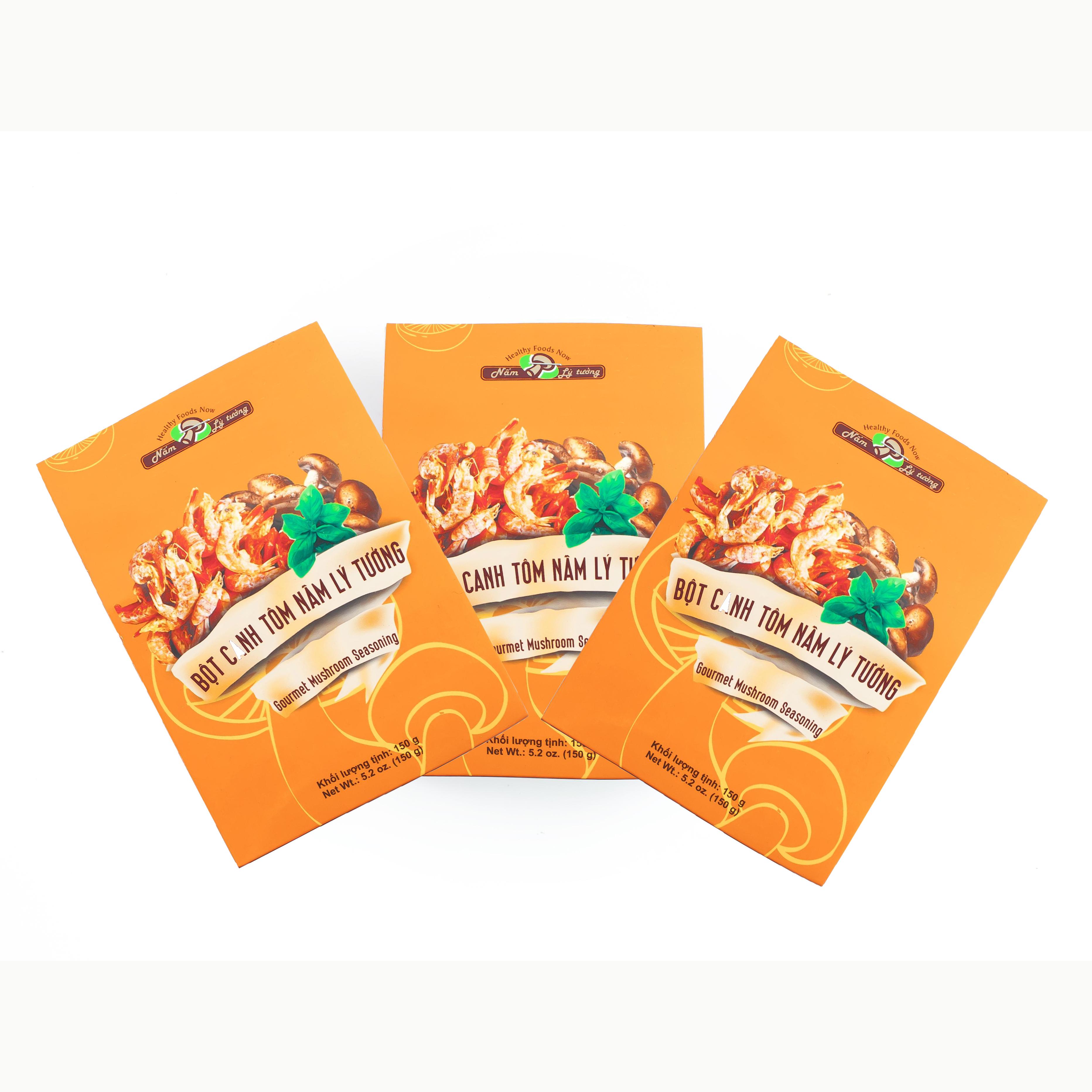 Bột Canh Tôm Nấm Lý Tưởng 150g, Bột Canh Được Làm Từ Các Loại Nấm Tán Mịn Có Hương Vị Tôm