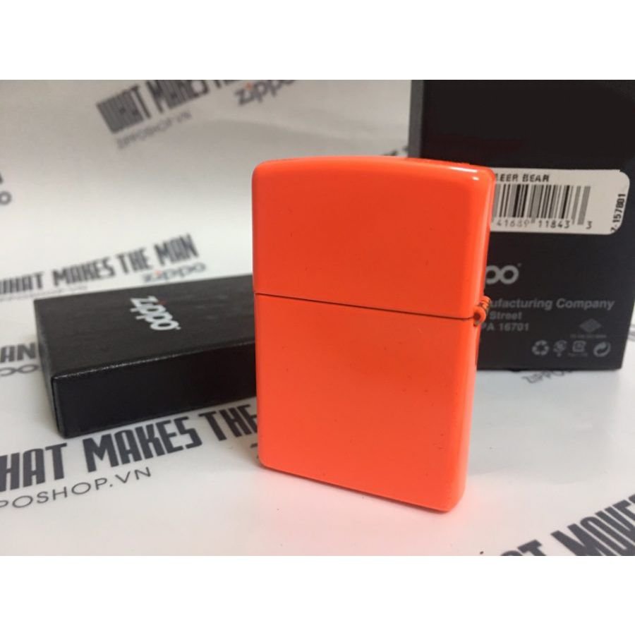 Bật Lửa Zippo Beer Bear Neon Orange Chính Hãng Usa