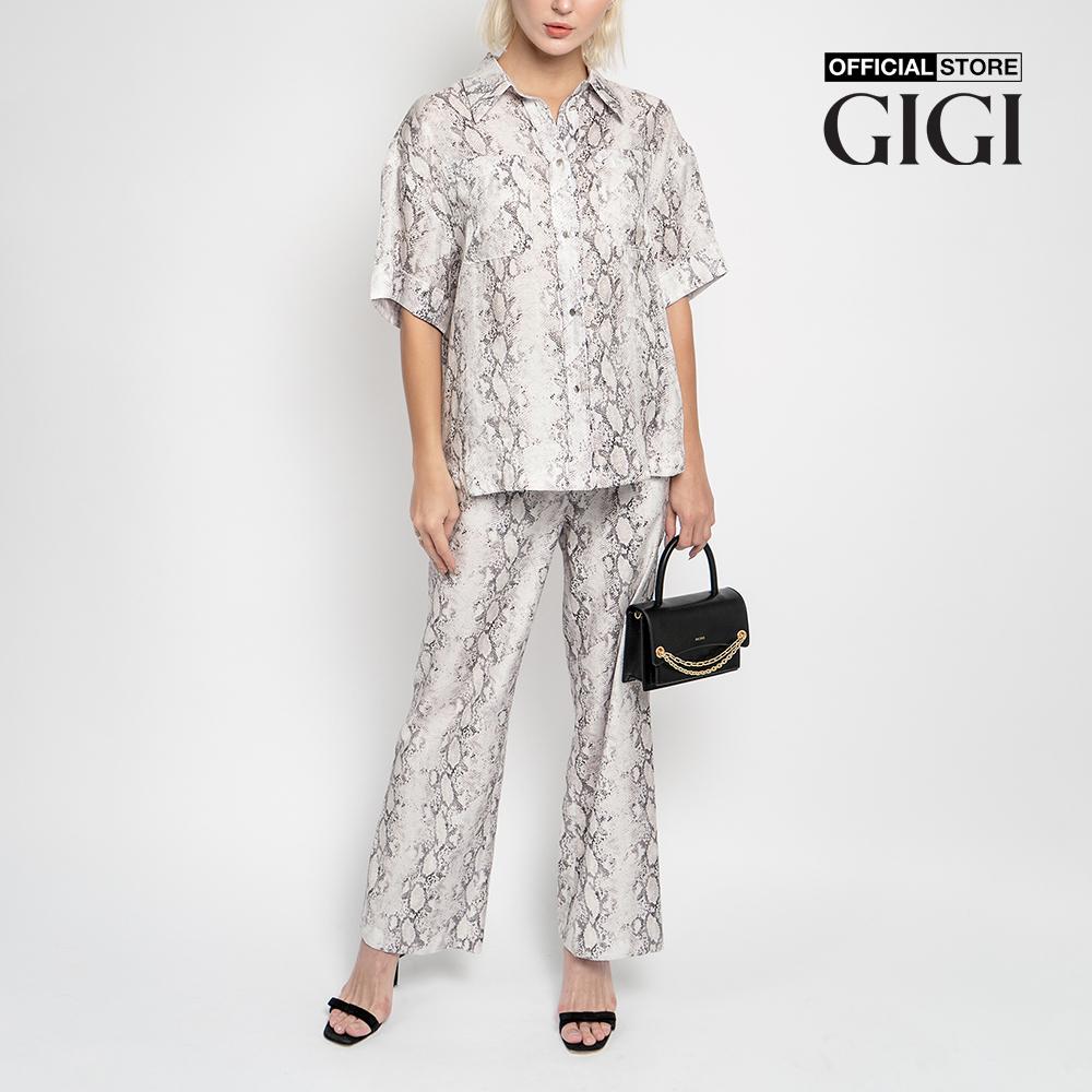 GIGI - Áo sơ mi nữ tay ngắn phom suông phối túi hiện đại G1108T212264