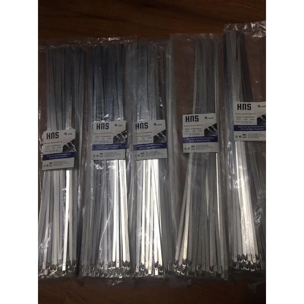 Túi 100 sợi dây rút inox 304 trơn, chịu lực, chịu nhiệt 40cm size 4,6x400mm