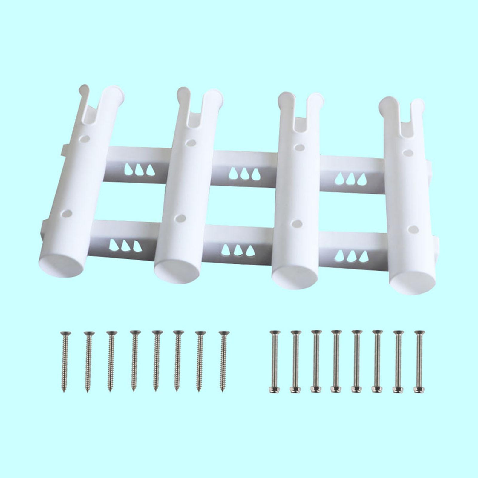 Fishing Rod Holder 4 Pole Bracket Tube for Boat Marine Side-Mount