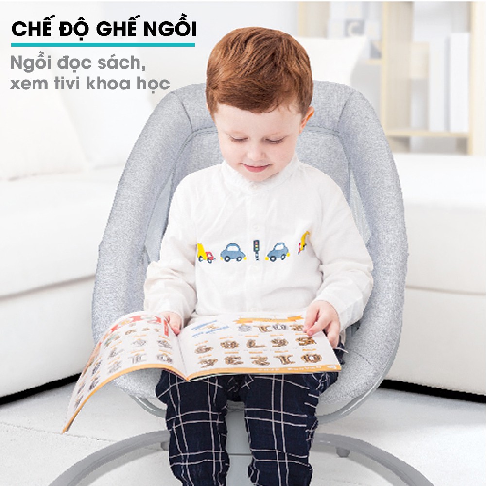 Nôi ru ngủ thư giãn kết hợp ghế ngồi đọc sách cho bé có nhạc Mastela 8104/8106 - điều khiển từ xa - kết hợp Bluetooth