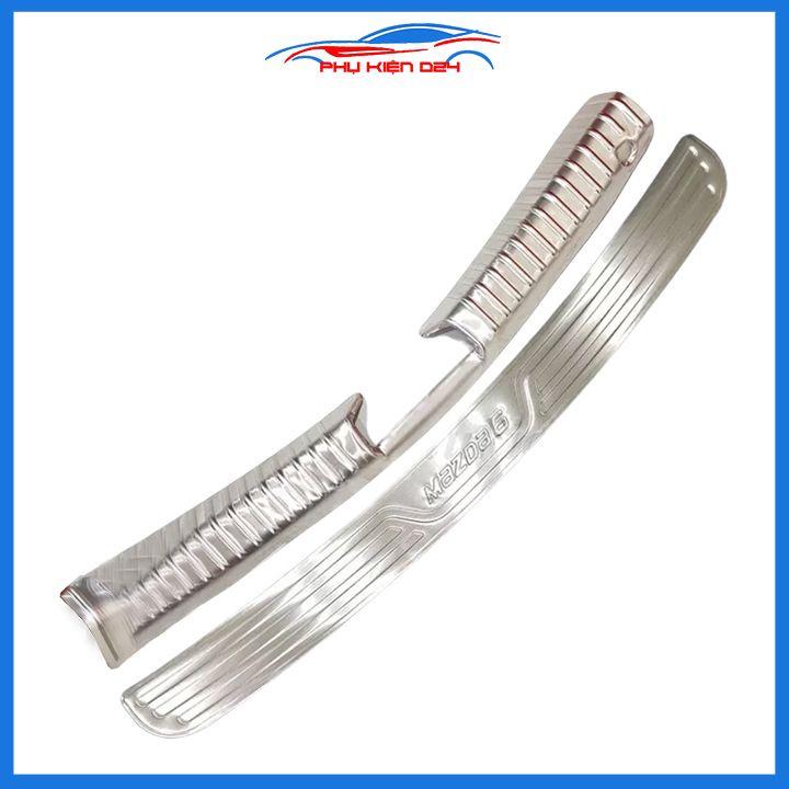 Ốp chống trầy cốp Mazda 6 2015-2016-2017-2018-2019-2020-2021-2022 inox sáng bóng bảo vệ xe chống va đập