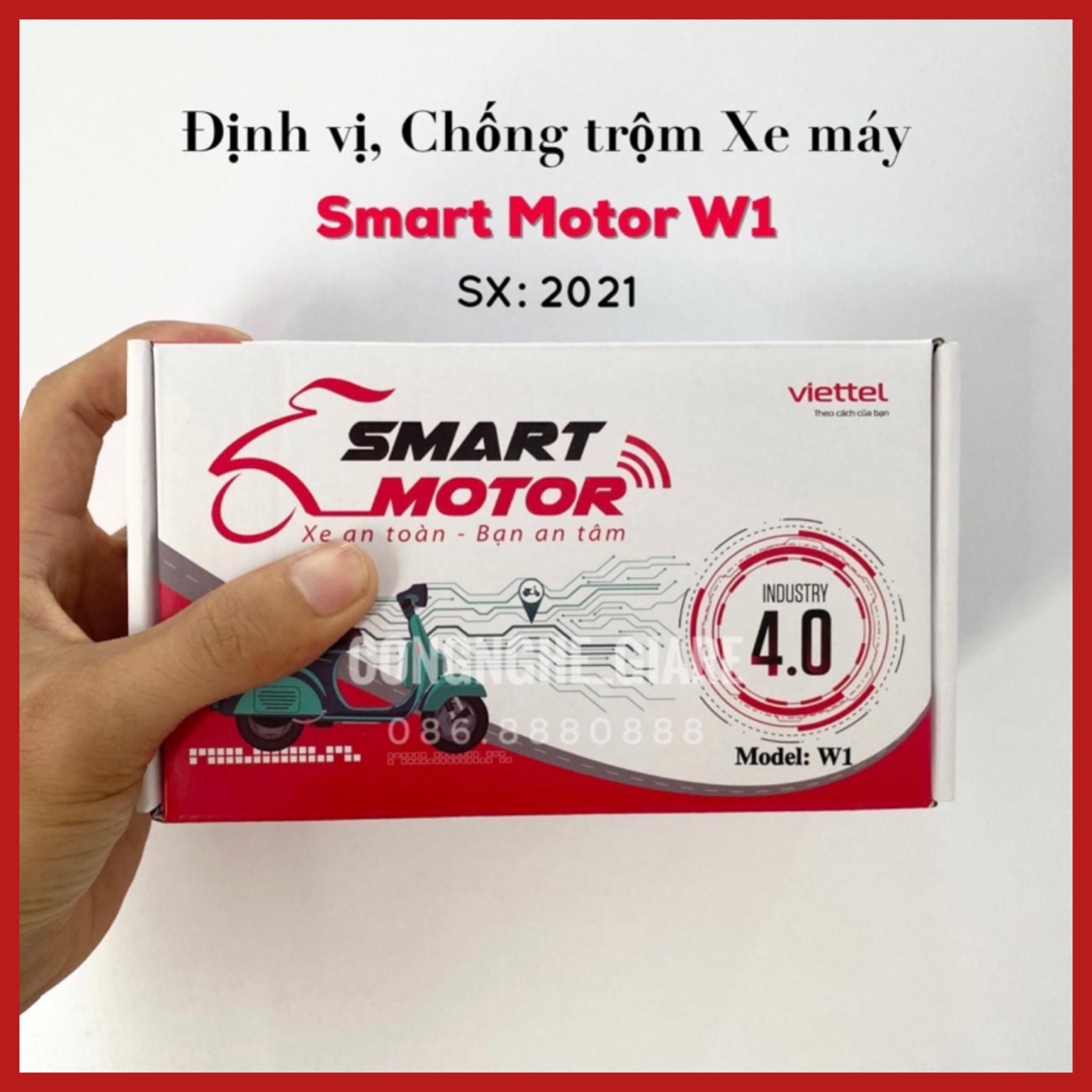 [HÀNG CHÍNH HÃNG] SMART MOTOR W1 (4G) VIETTEL - Định vị, chống trộm Xe máy, Ô TÔ - mới 100%, SX Th10/2023 - Bản nâng cấp từ W3, W2 2022