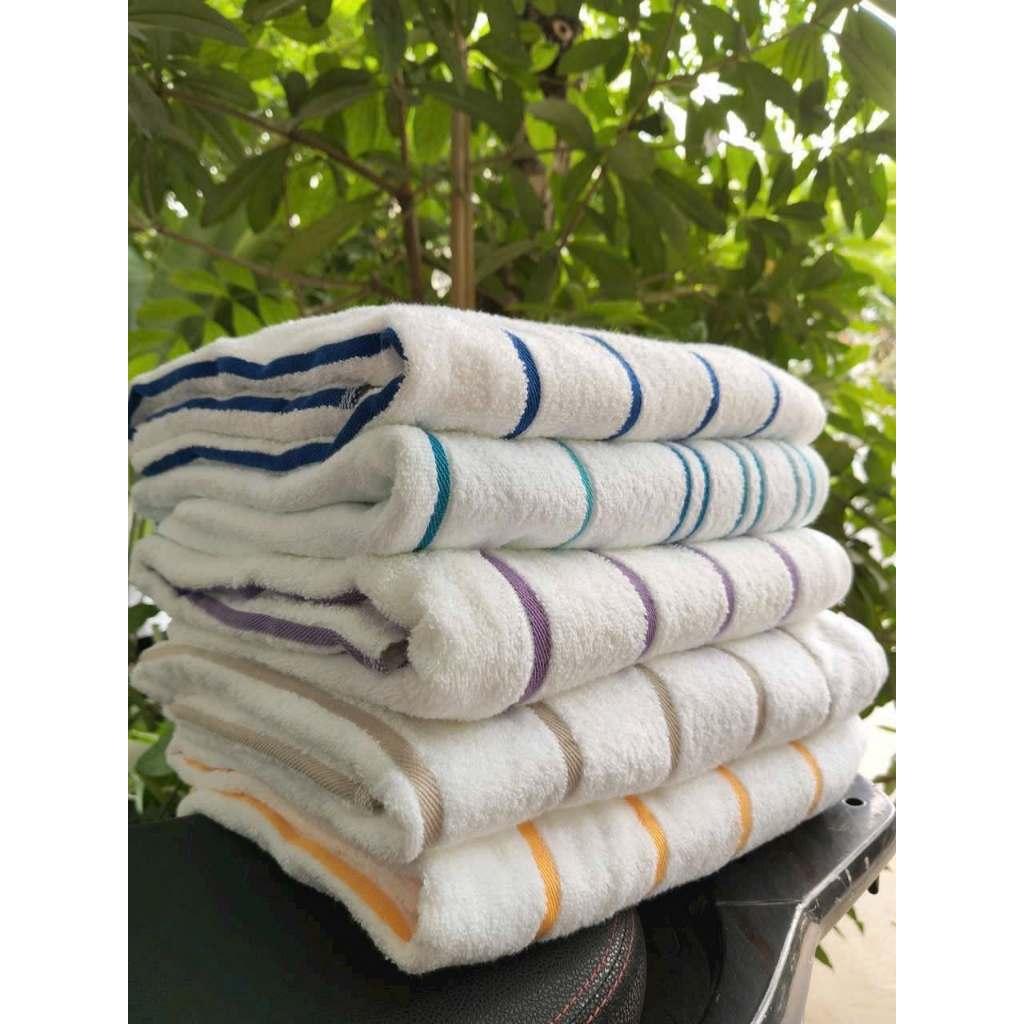 Khăn Tắm Biển Size 70x150cm 100% Cotton Khăn Tắm Khách Sạn Cao Cấp Xuất Khẩu Họa Tiết Kẻ Sọc