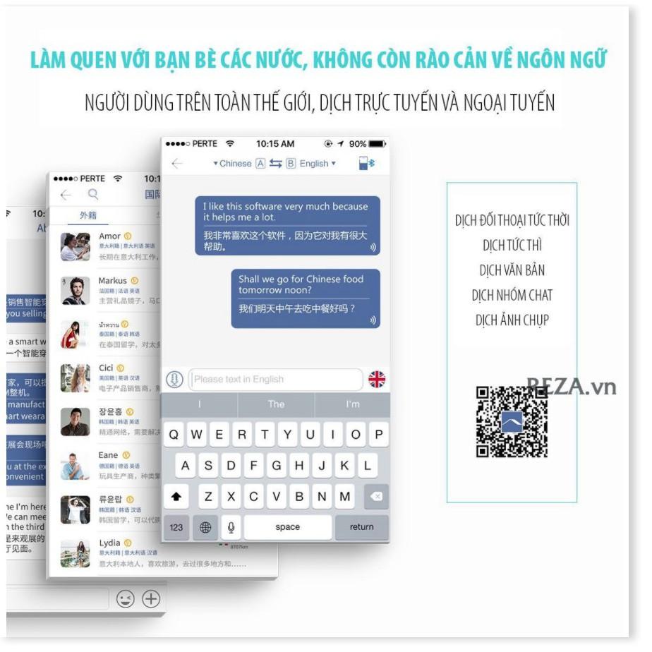 Máy phiên dịch cầm tay Translaty 40 Languages Smart Translator Instant Voice