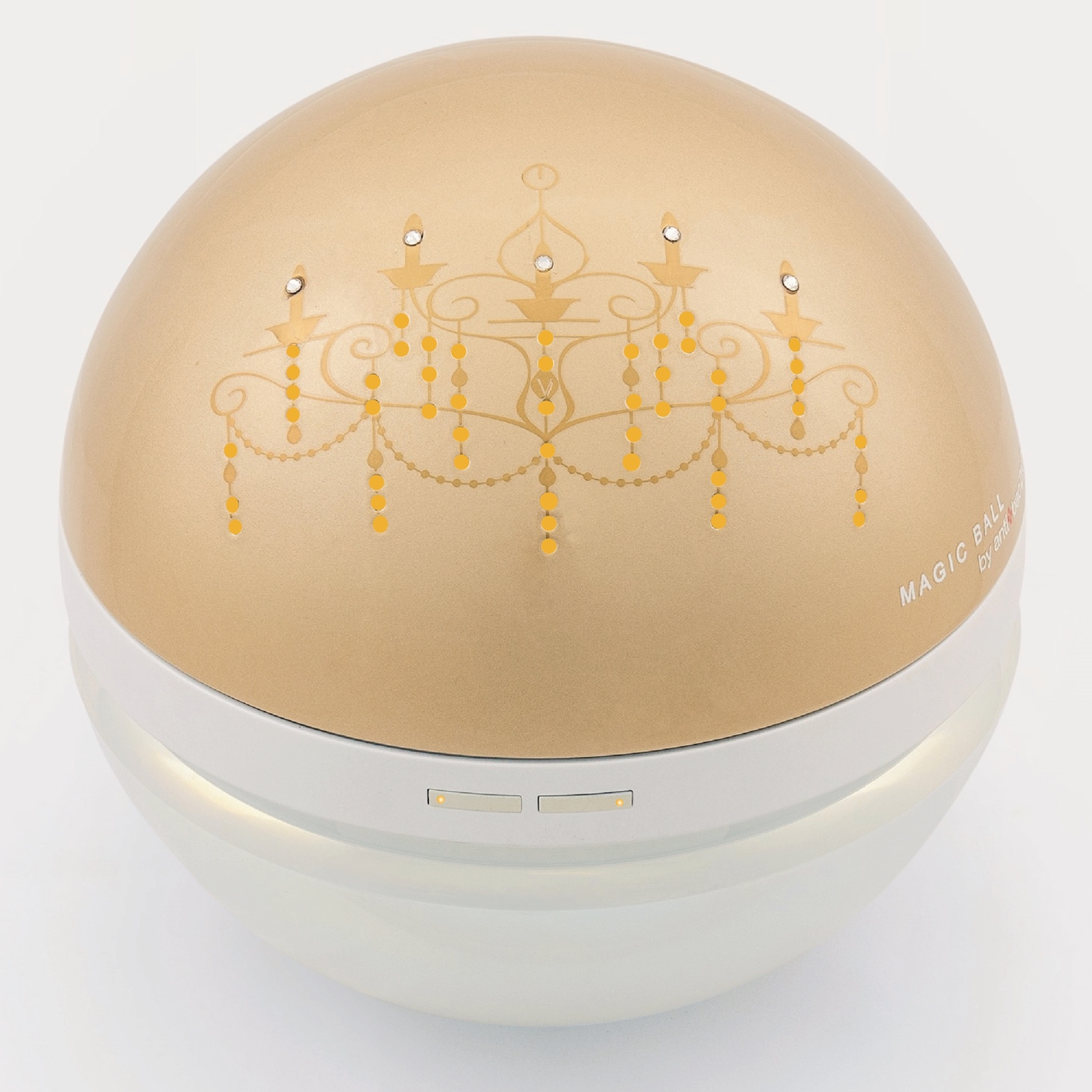 Máy Lọc Không Khí Antibac2K- Nhật Bản, Magic Ball Chandelier Gold, Khử mùi, kháng khuẩn, diệt virus, loại trừ bụi siêu mịn PM2.5, tạo độ ẩm, mang hương thiên nhiên nhẹ nhàng- HÀNG CHÍNH HÃNG